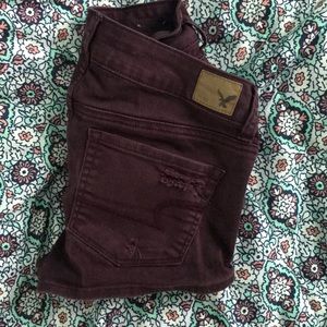 American Eagle shorts maroon